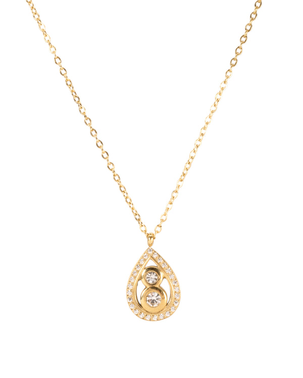 Collier MILLA zircons - doré