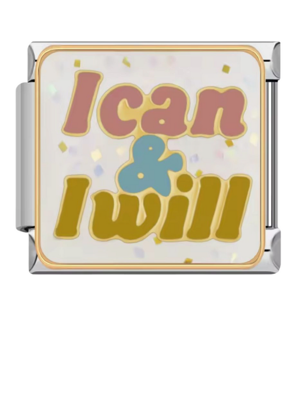 Charm italien I CAN & I WILL argenté