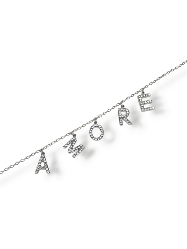 Collier Baby AMORE - zircons/argenté