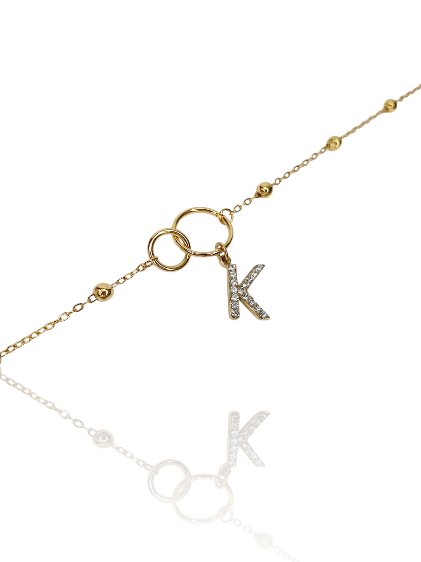 Bracelet ERIKA & petites perles (personnalisable) - doré