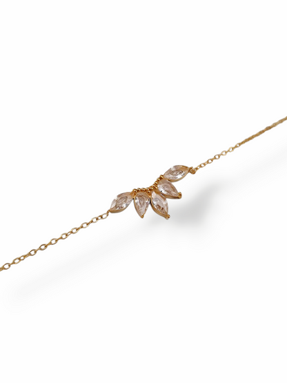 Bracelet pétales d'or - doré