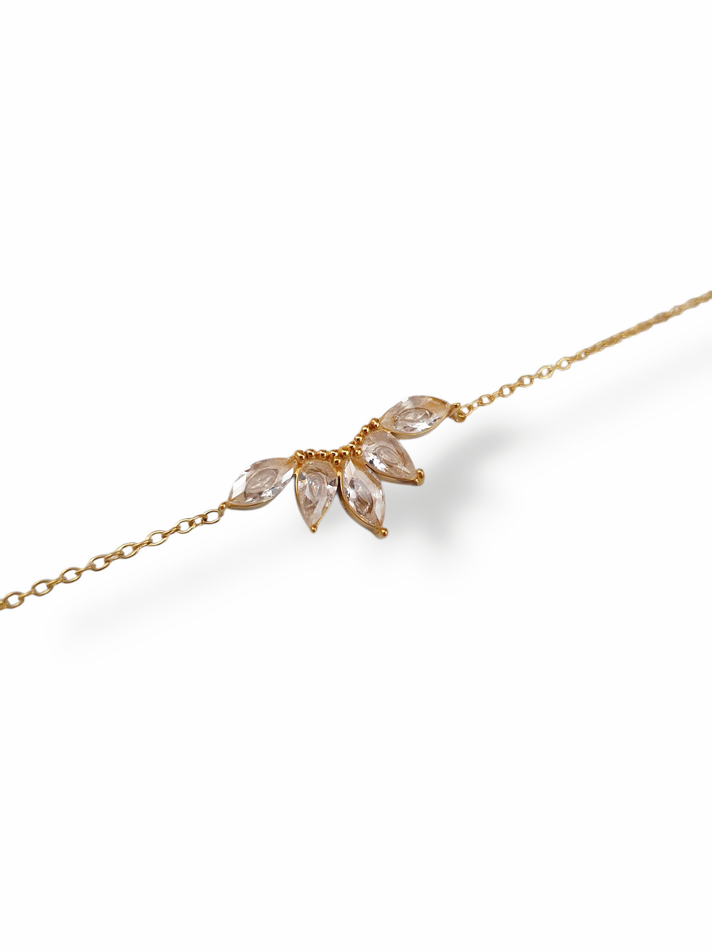 Bracelet pétales d'or - doré
