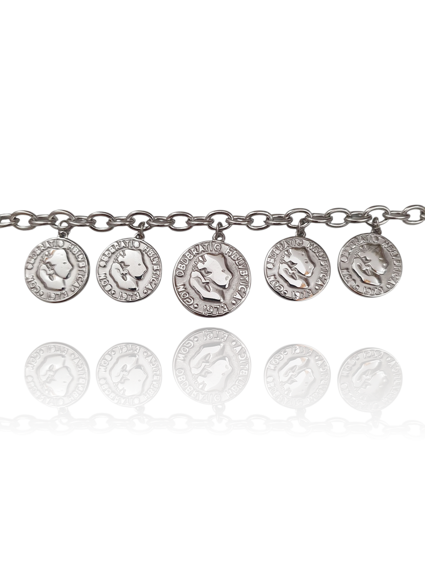 Bracelet multi-médaillons - argenté