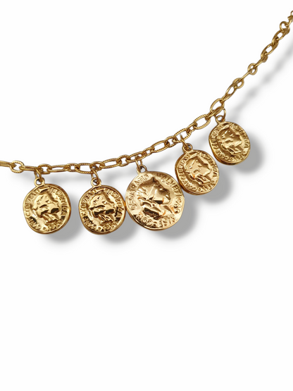 Bracelet multi-médaillons - doré