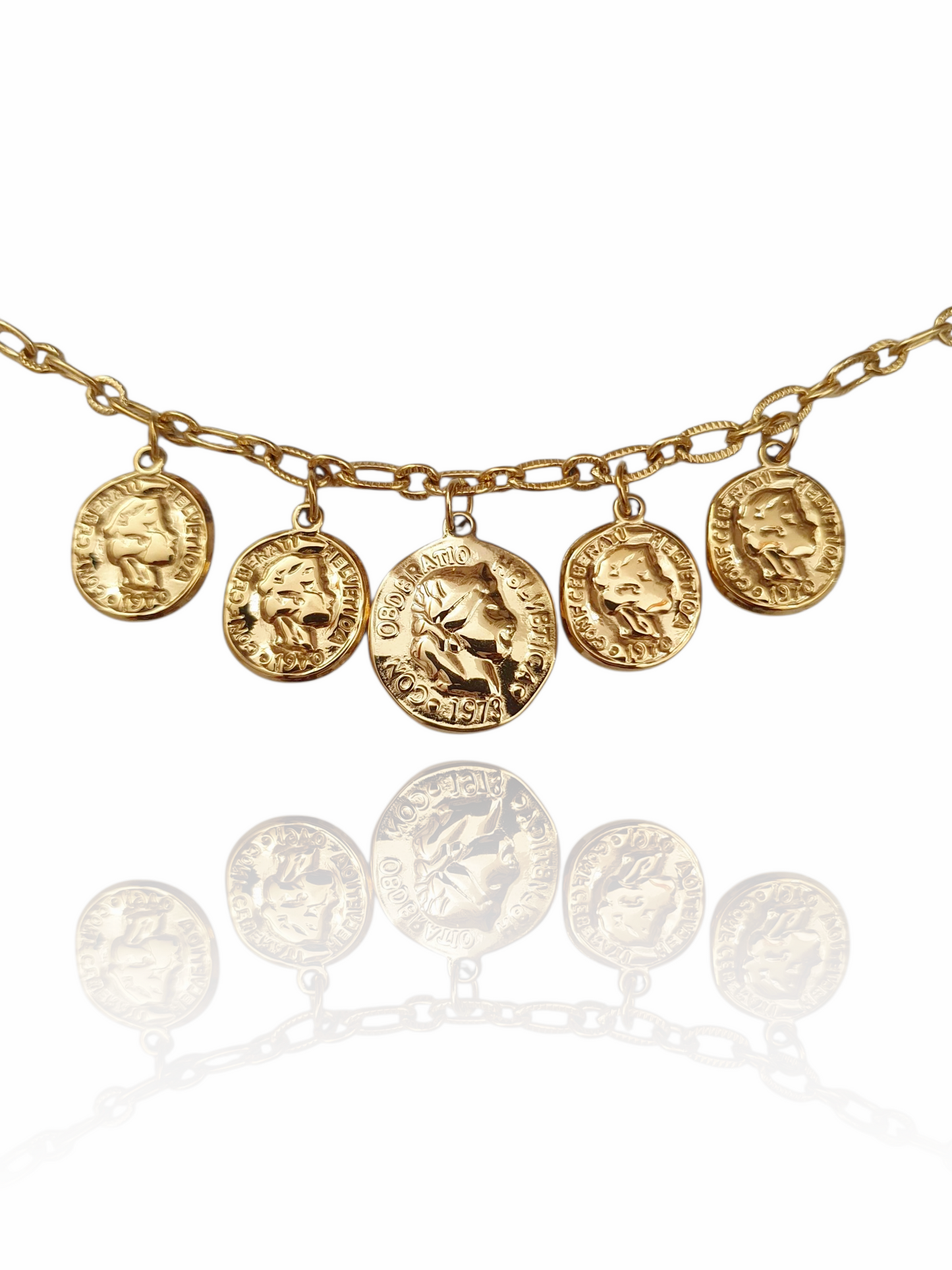 Bracelet multi-médaillons - doré