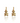Boucles d’oreilles oursons zircons - doré