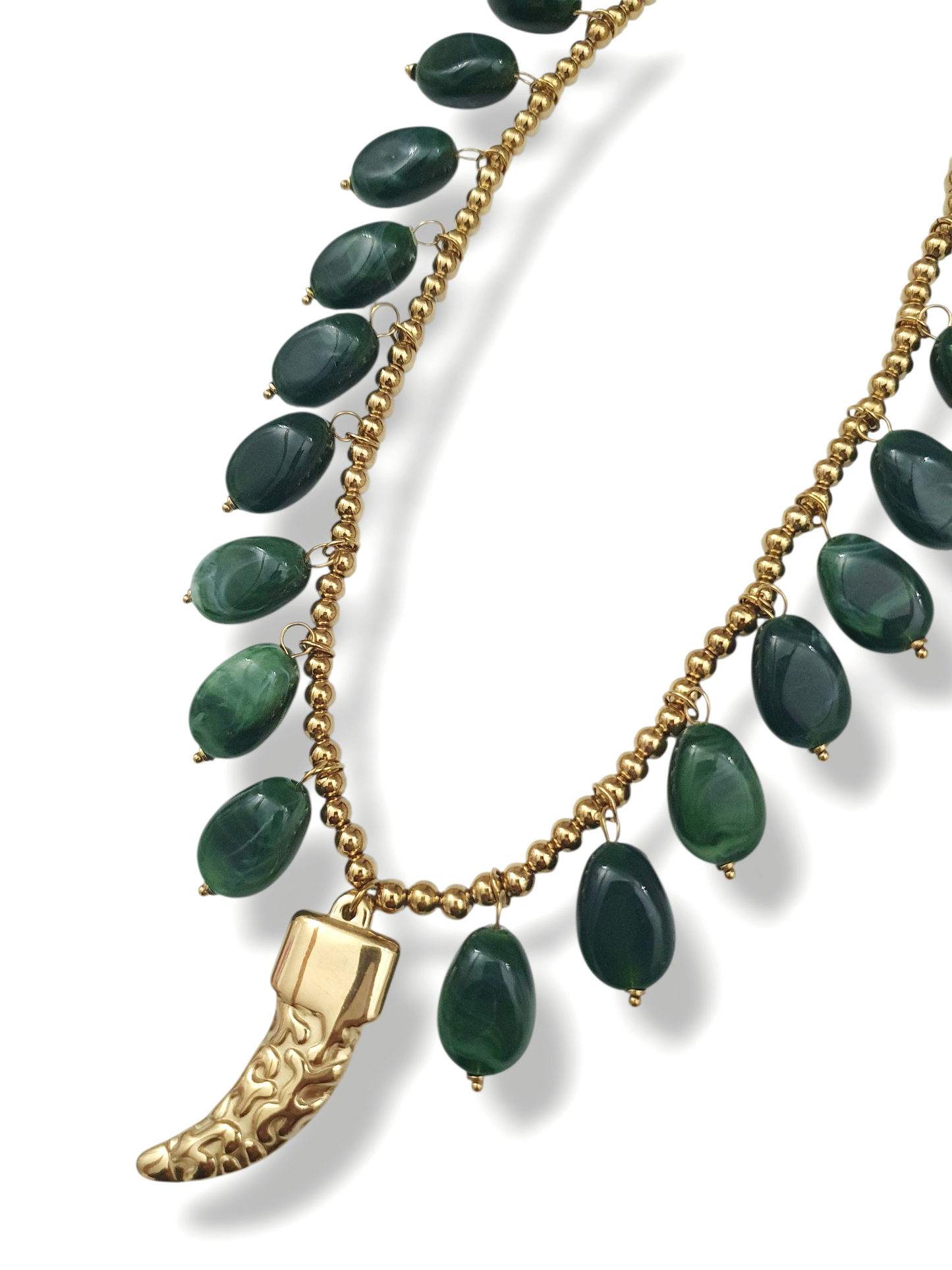 Collier CALIRA - doré | vert