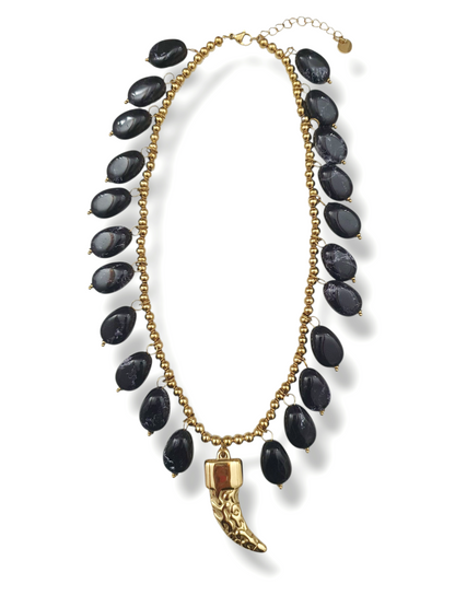 Collier CALIRA - doré | noir