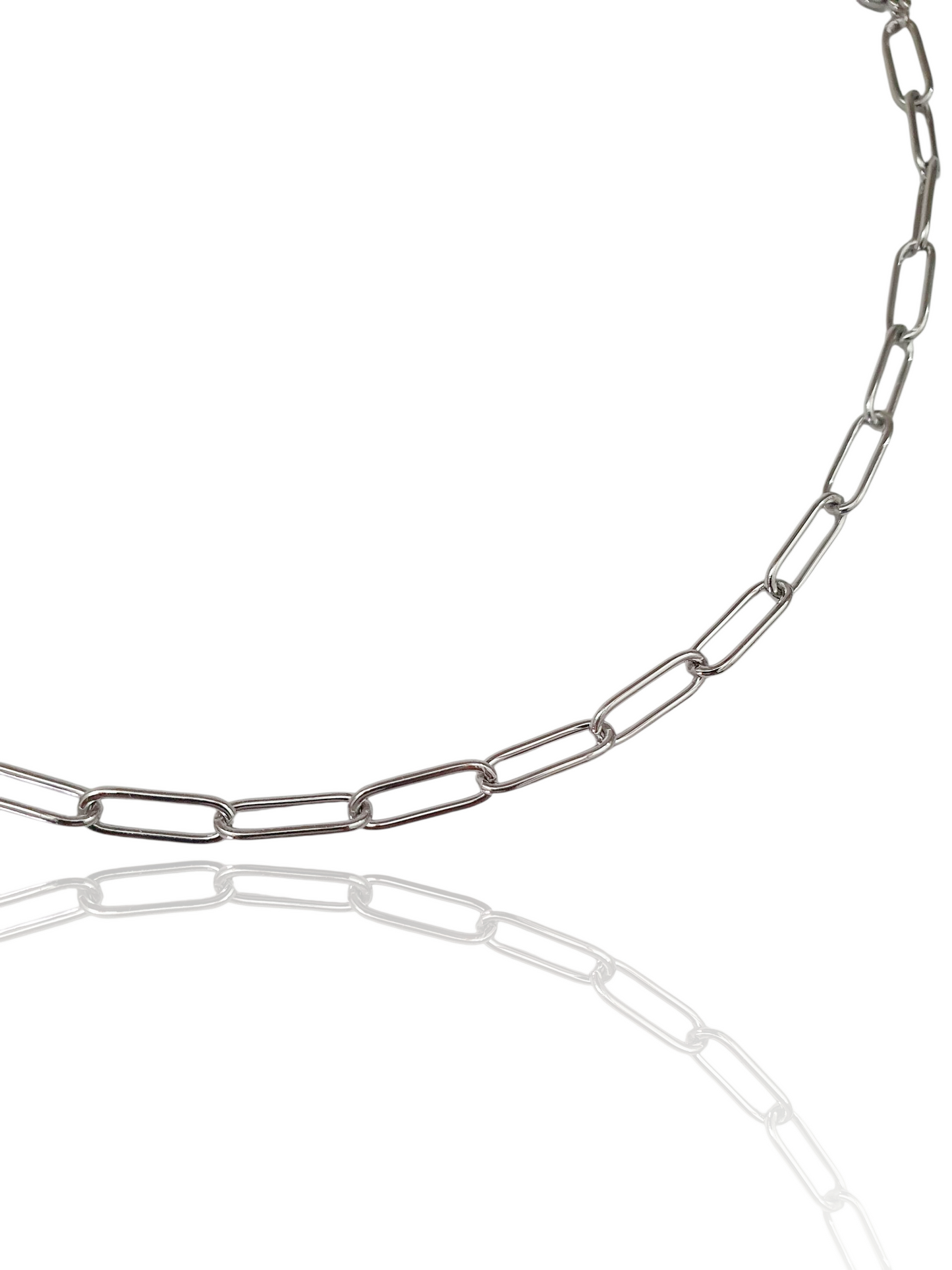 Bracelet maillons ovales - argenté