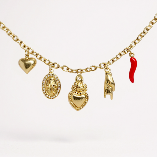 Bracelet breloques protectrices - doré | Modèle A