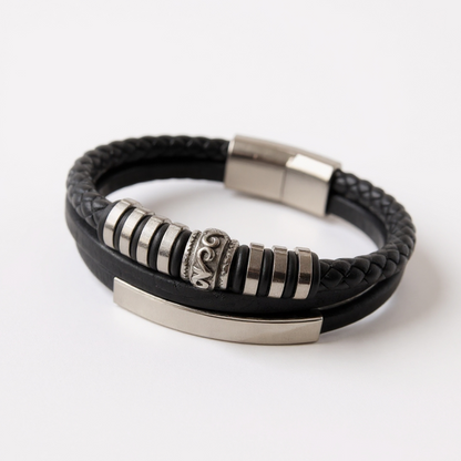 Triple bracelet cuir TOMMY