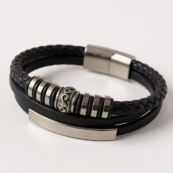 Triple bracelet cuir TOMMY