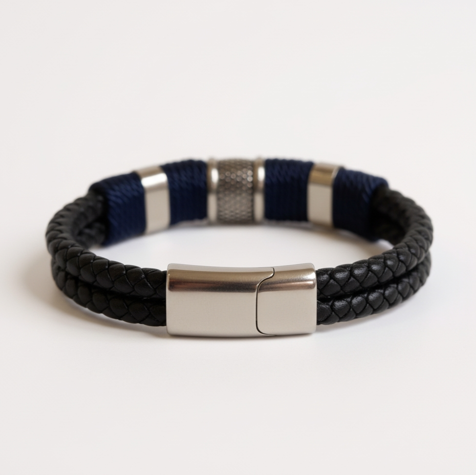 Double bracelet cuir TERAN
