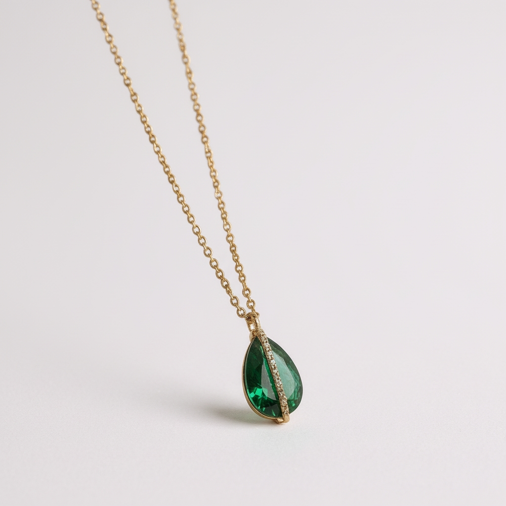 Collier Prisme Cristallin - doré | Vert Renaissance