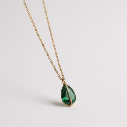 Collier Prisme Cristallin - doré | Vert Renaissance