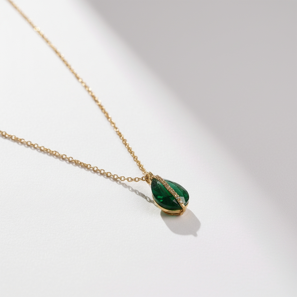 Collier Prisme Cristallin - doré | Vert Renaissance