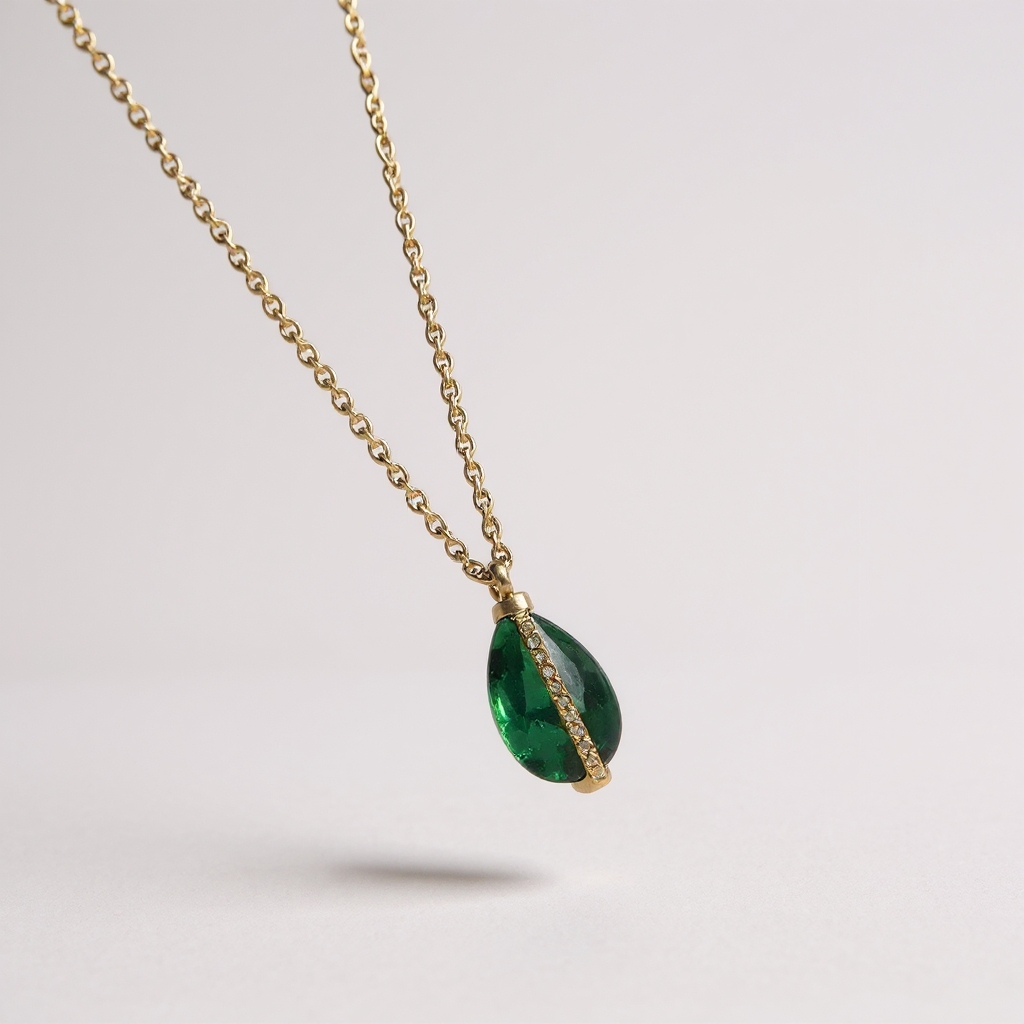 Collier Prisme Cristallin - doré | Vert Renaissance