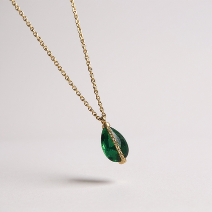 Collier Prisme Cristallin - doré | Vert Renaissance