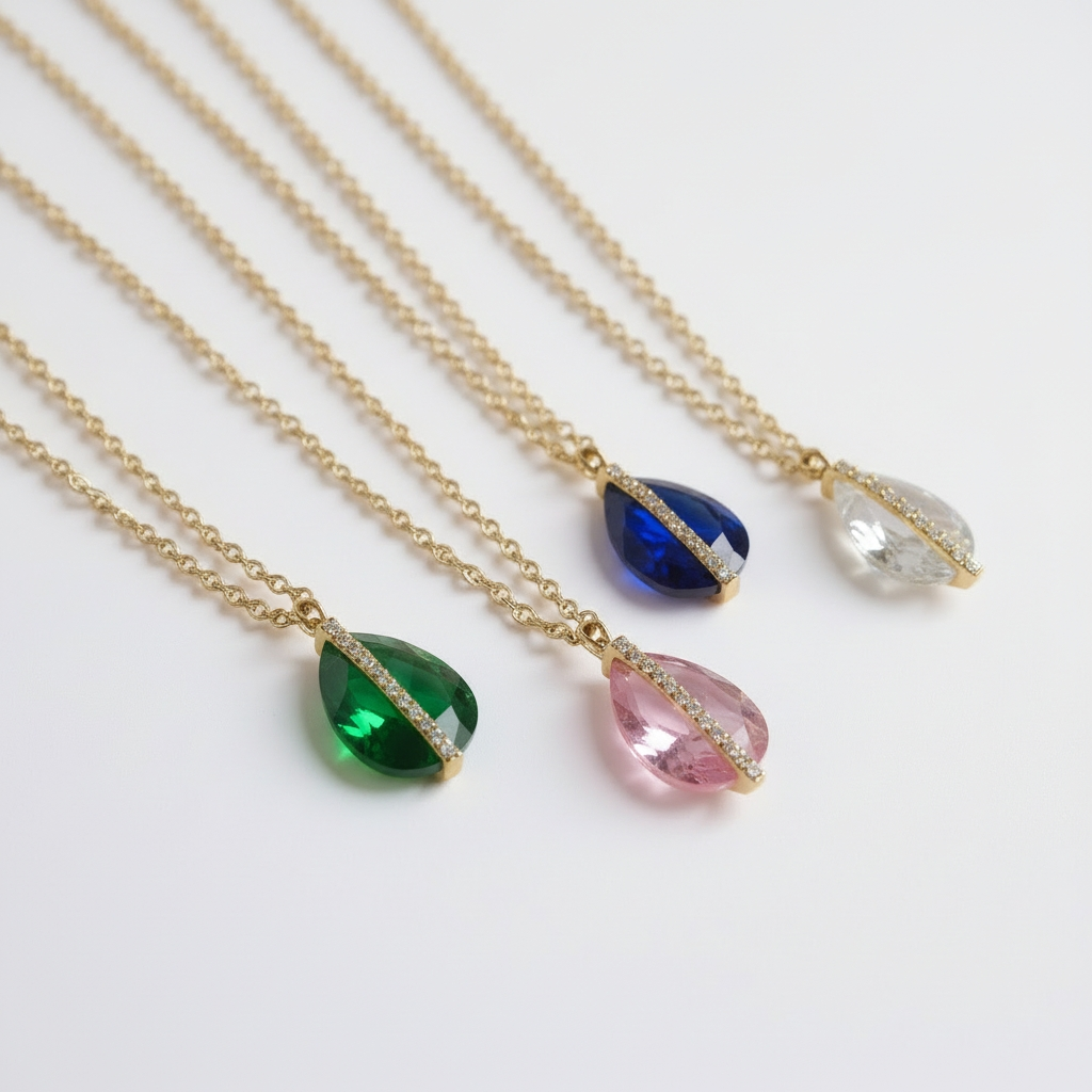 Collier Prisme Cristallin - doré | Blanc Précieux