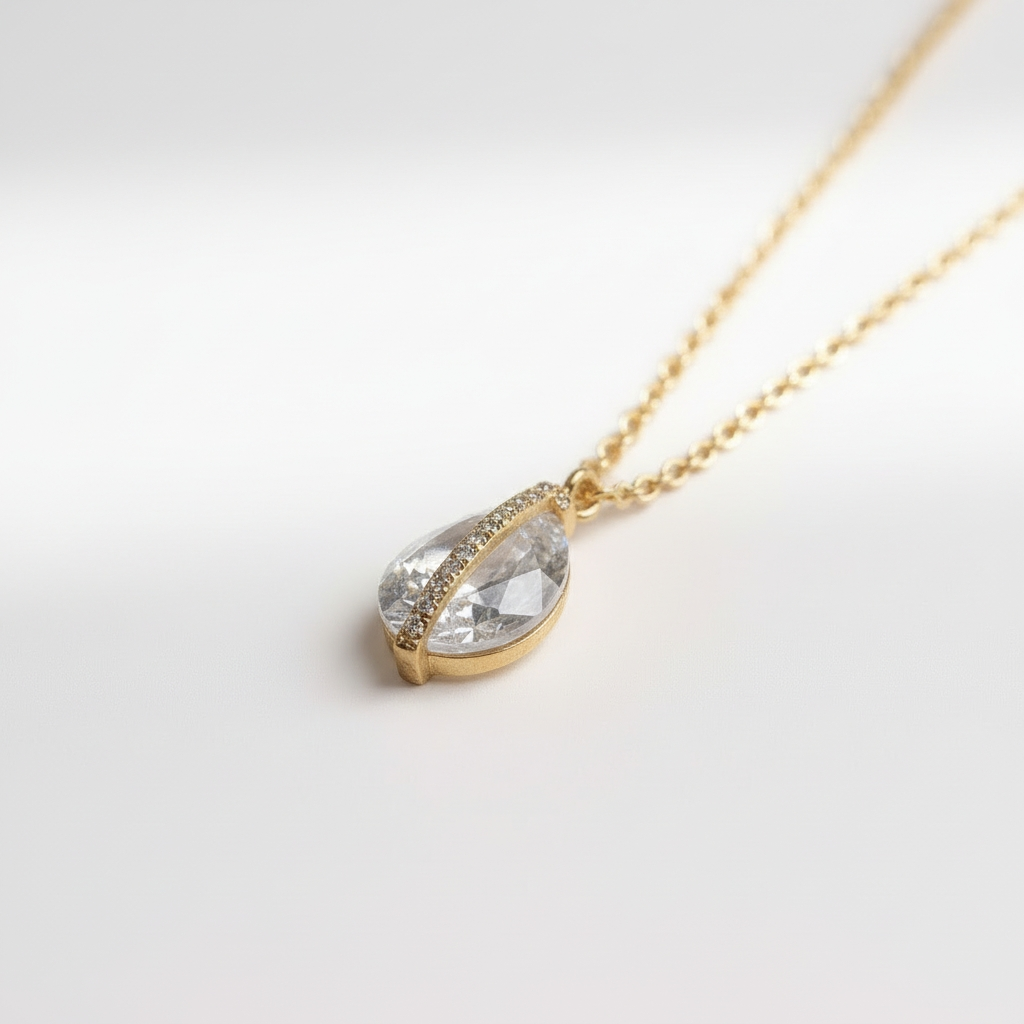 Collier Prisme Cristallin - doré | Blanc Précieux