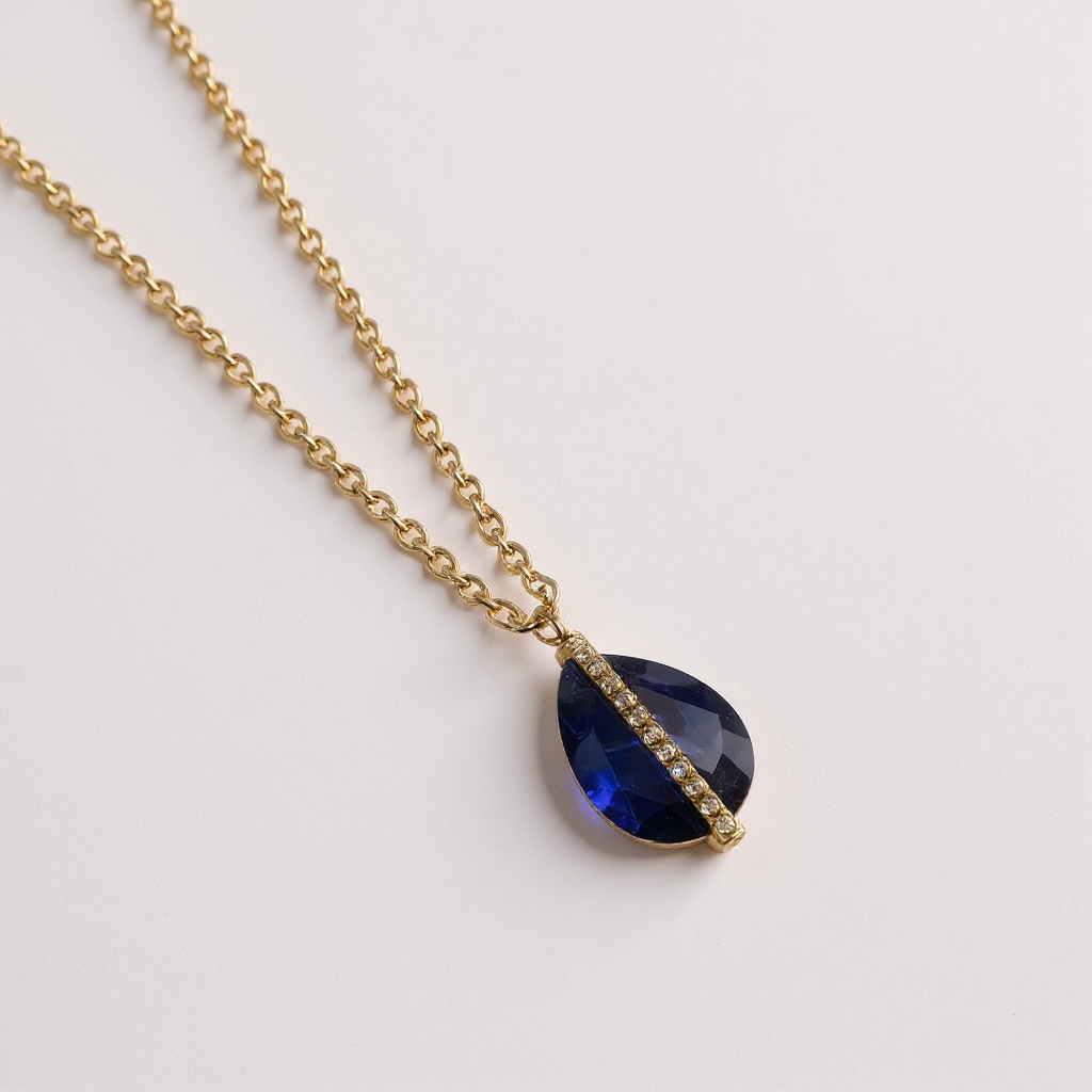 Collier Prisme Cristallin - doré | Bleu Azurin