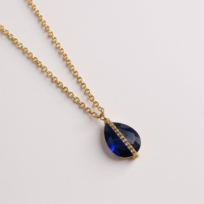 Collier Prisme Cristallin - doré | Bleu Azurin