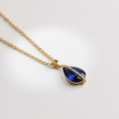 Collier Prisme Cristallin - doré | Bleu Azurin