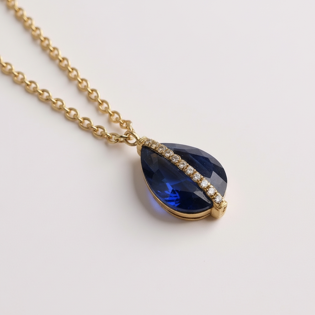 Collier Prisme Cristallin - doré | Bleu Azurin