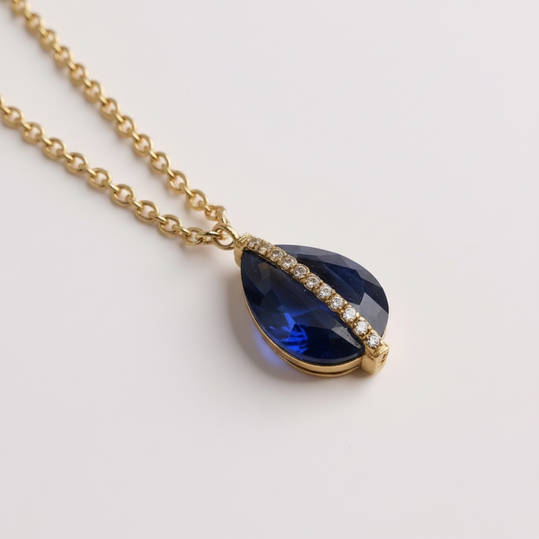 Collier Prisme Cristallin - doré | Bleu Azurin