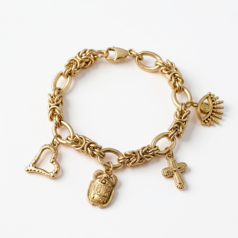 Bracelet OPHELYNE (personnalisable) - doré