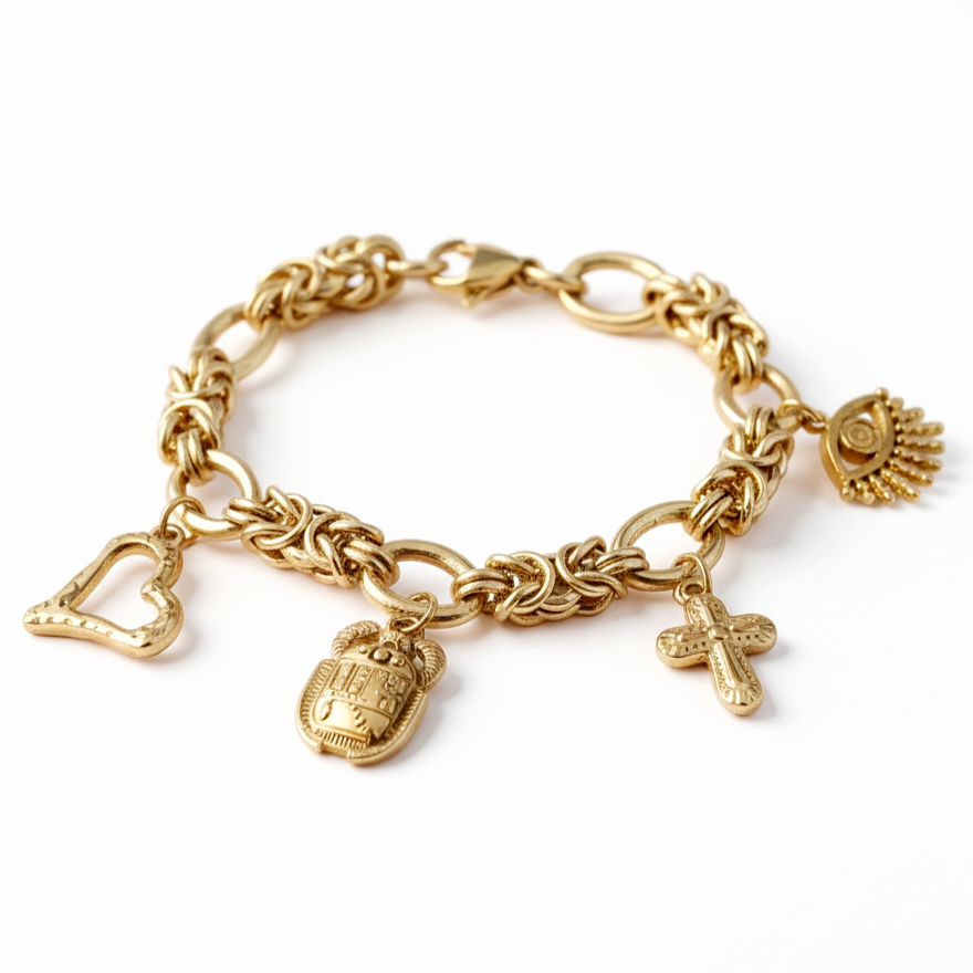Bracelet OPHELYNE (personnalisable) - doré