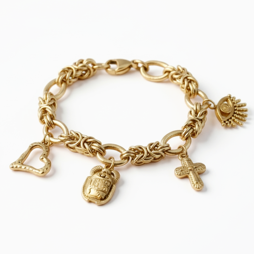 Bracelet OPHELYNE (personnalisable) - doré