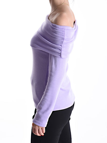 Haut épaules dénudées - mauve (dernière unité en stock)