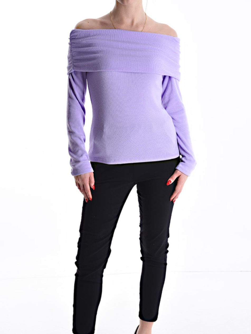 Haut épaules dénudées - mauve (dernière unité en stock)