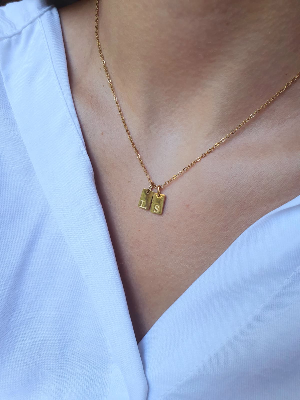 Collier plaque(s) initiale(s)