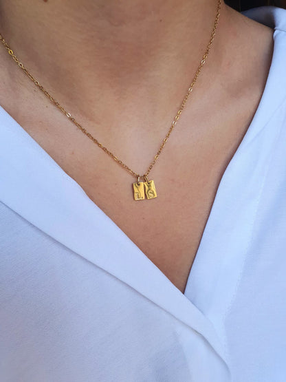 Collier plaque(s) initiale(s)