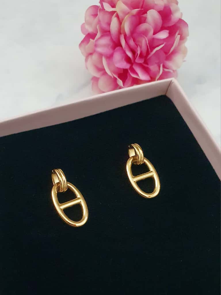 Boucles d’oreilles ovales AGATA - doré