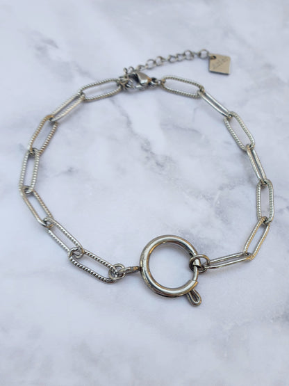 Bracelet SERENA (personnalisable) - argenté