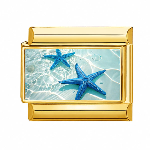 Charm italien étoiles de mer bleues
