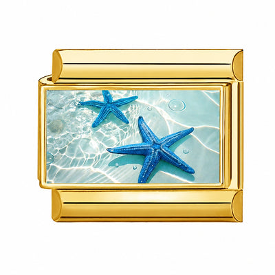 Charm italien étoiles de mer bleues