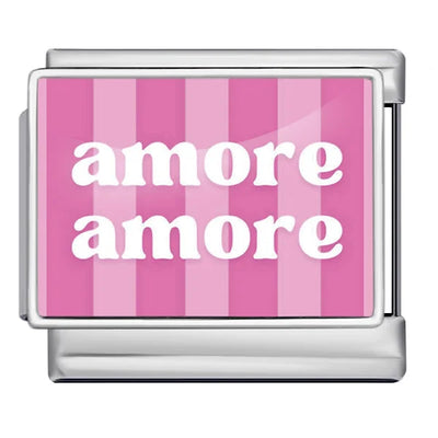 Charm italien Amore Amore - argenté
