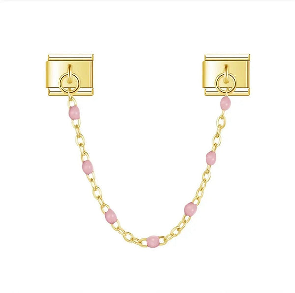 Double Charm italien perles rose clair