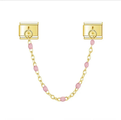 Double Charm italien perles rose clair