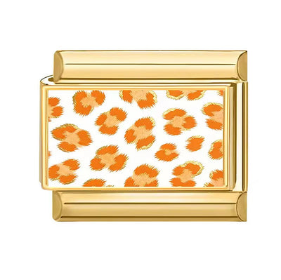 Charm italien léopard orange