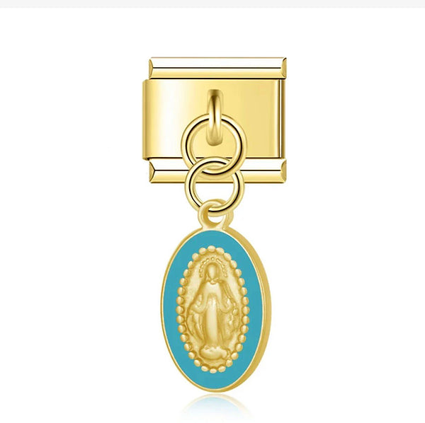 Charm italien breloque Madonna bleue