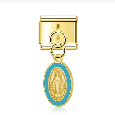 Charm italien breloque Madonna bleue