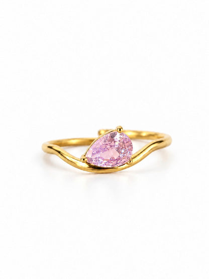 Bague ZIRELIA zircon rose