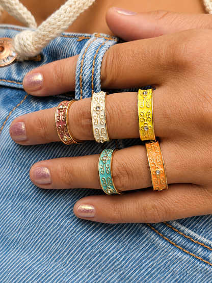 Bague colorée PALMA D'ORO