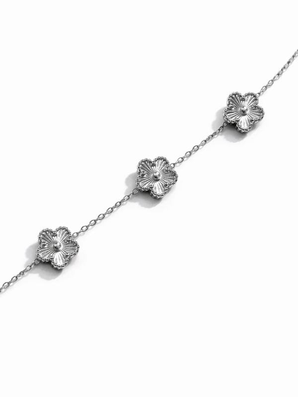 Bracelet petites fleurs - argentés