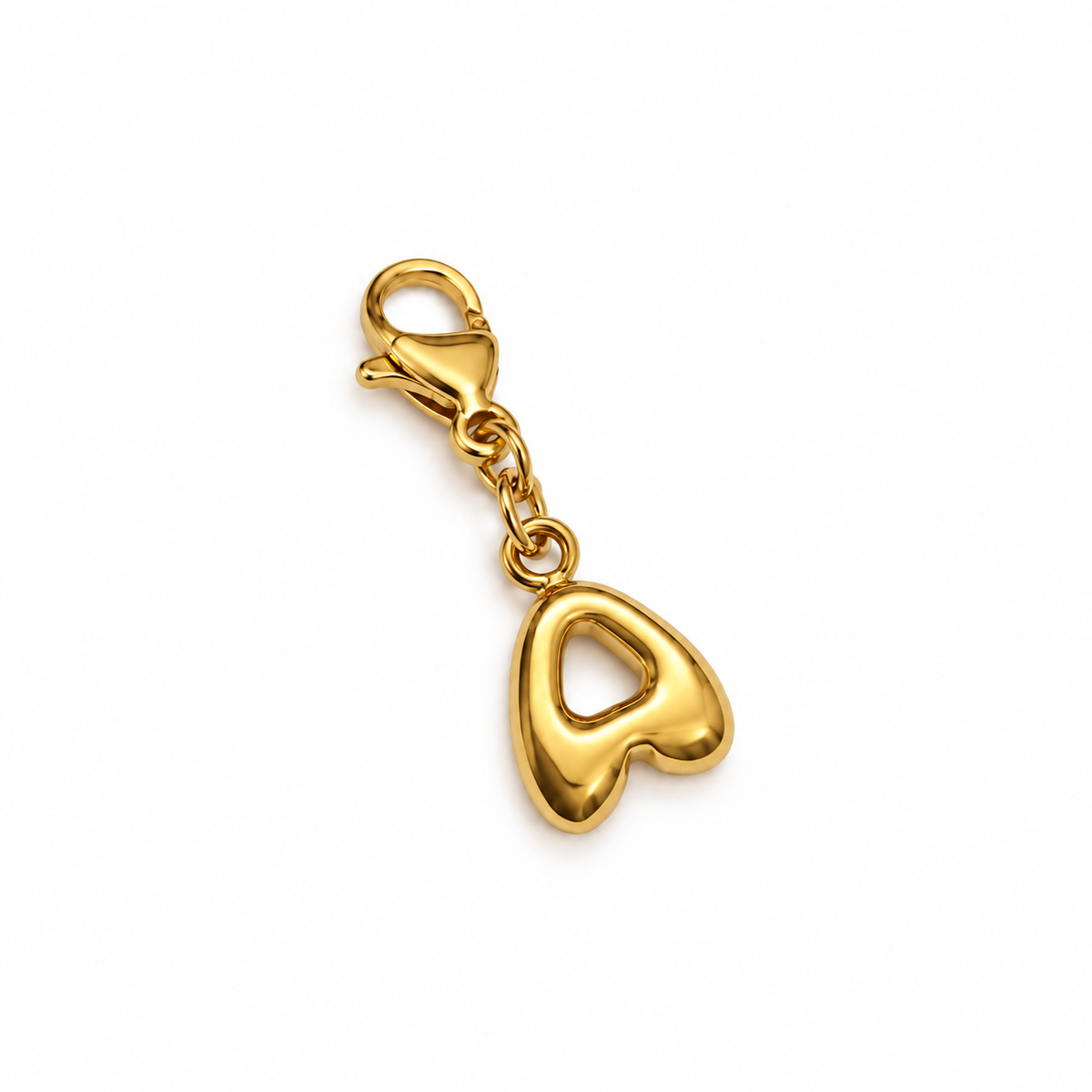 Charms Bubble lettres initiales - doré